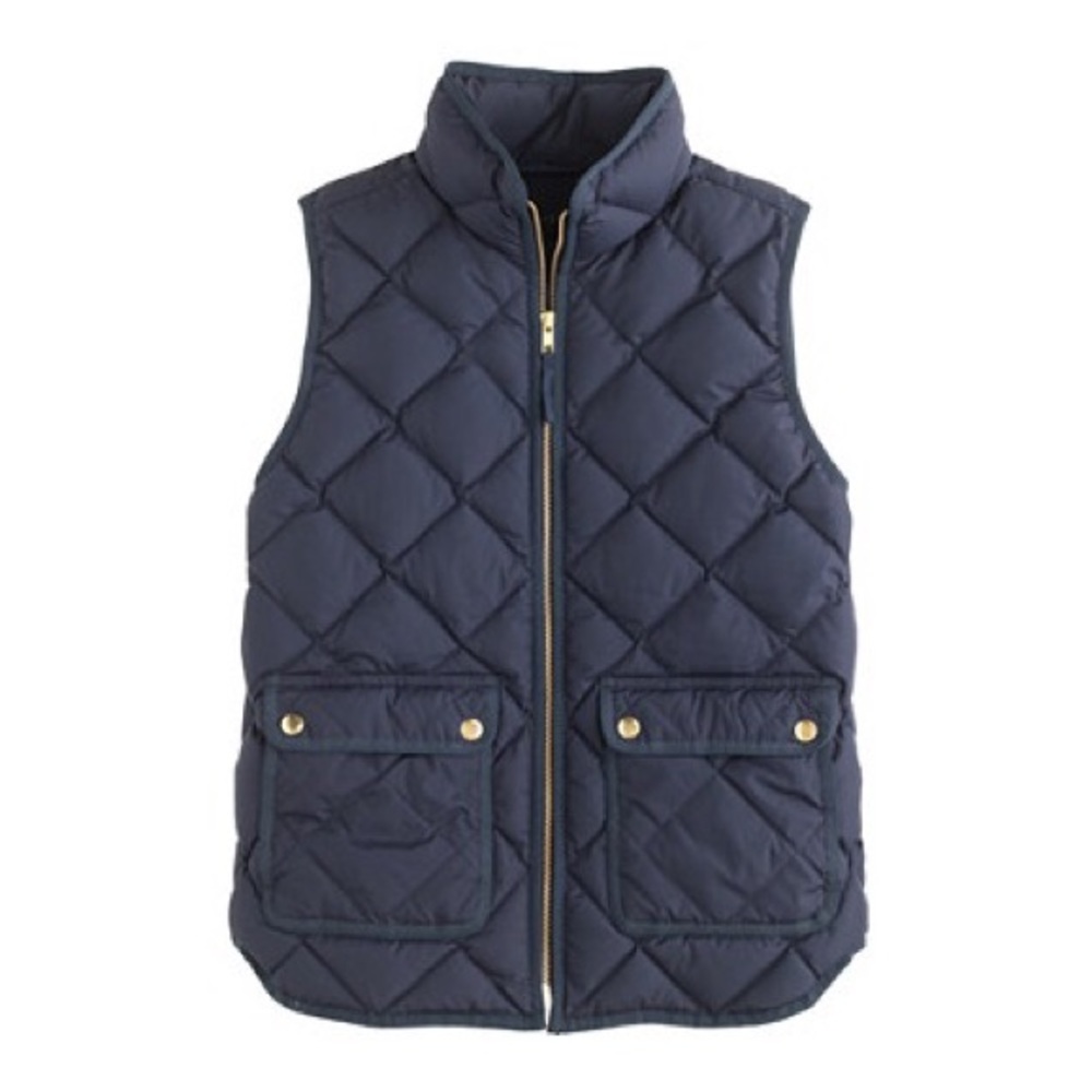 JCrew navy blue puffer vest (retail)